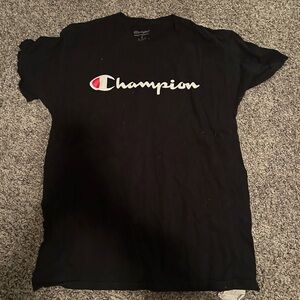 Champion Black Logo T-Shirt